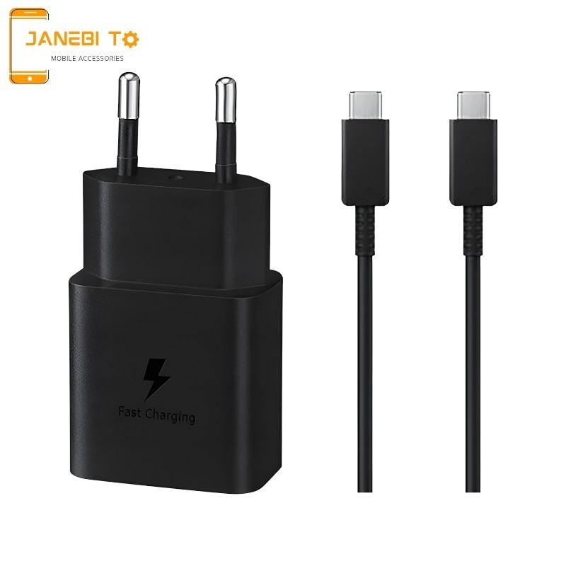 شارژر اصلی سامسونگ 25 وات دو پین به همراه کابل